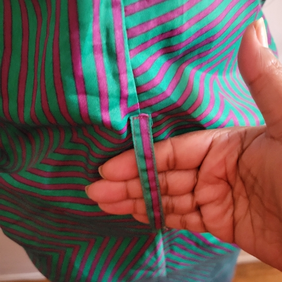 Vertigo Snap Waist Dress • Sleeveless • Striped • Size X-Small - Picture 5 of 7